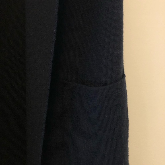 Navy Blue and Black Cut off Cardigan - Picture 2 of 5